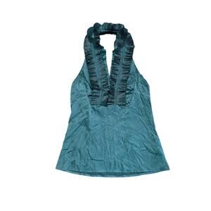 THE LIMITED Emerald Green Halter Blouse Size Small